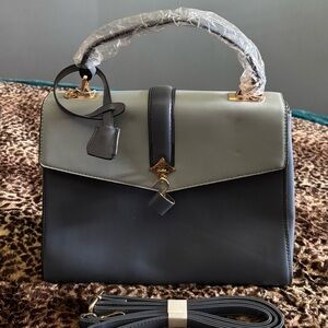 NEW - Hand Bag / Crossbody with Top Handle (multi-blue tones)